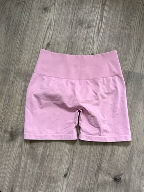 High-Rise Pink Seamless Bike Shorts for Women